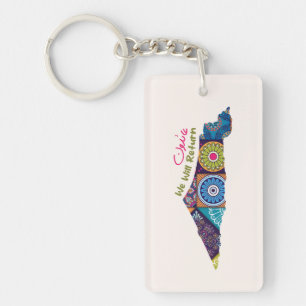  Heritage Within the Map of Palestine Key Ring
