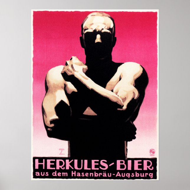 HERKULES BIER Ludwig Hohlwein German Sachplakat Poster (Front)