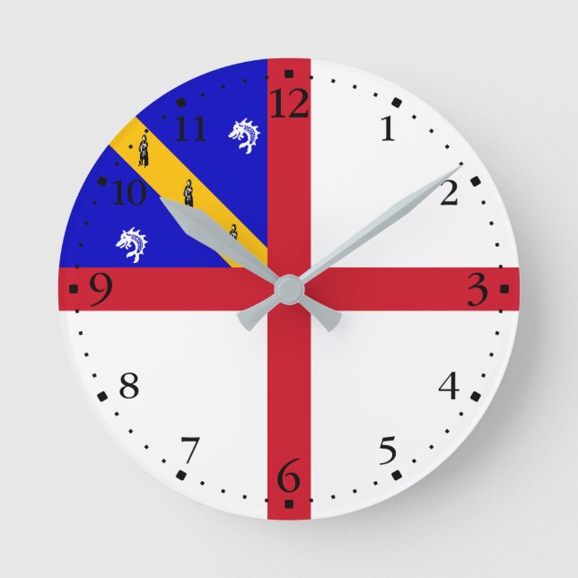 Herm Flag Round Clock (Front)