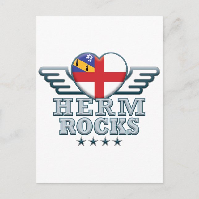 Herm Rocks v2 Postcard (Front)