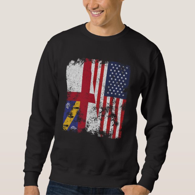 Herm USA Flag - Half American Sweatshirt (Front)