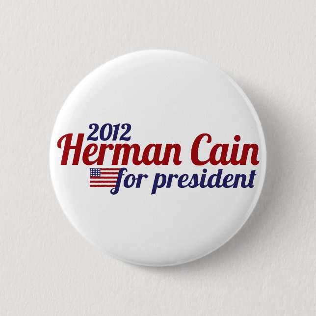Herman Cain 2012 6 Cm Round Badge (Front)