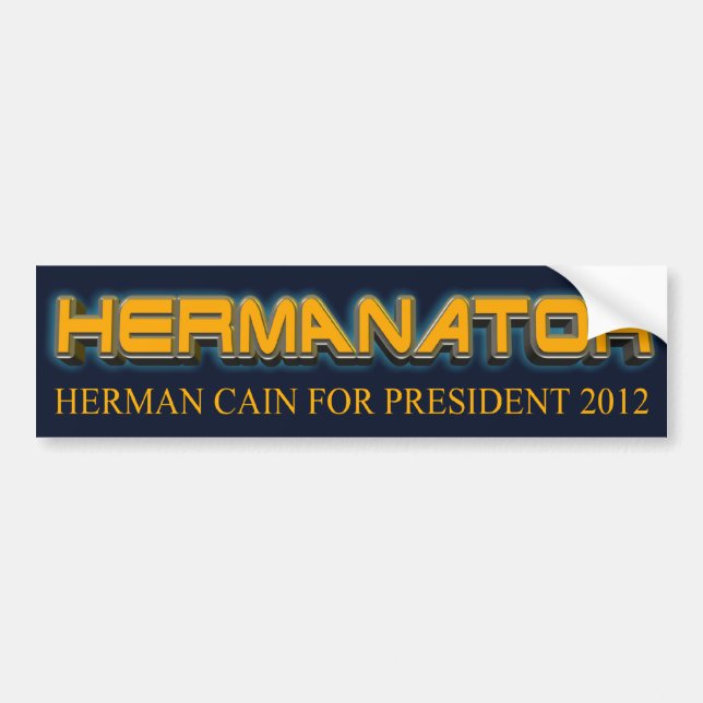 Herman Cain 2012 Bumper Sticker (Front)