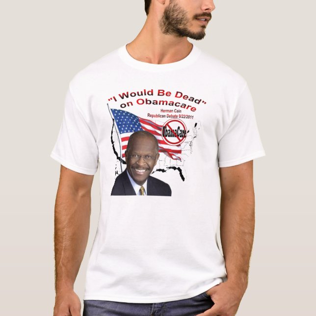 Herman Cain 2012 - Obamanomics is hurting America! T-Shirt (Front)