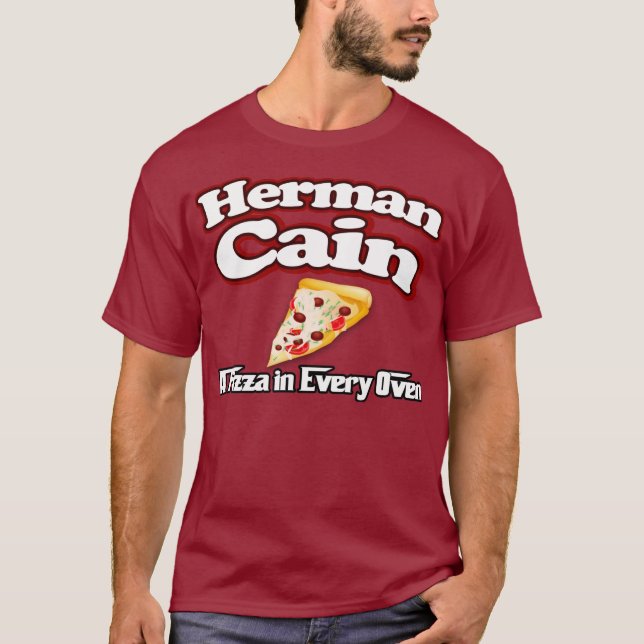 Herman Cain 2012 pizza shirt (Front)