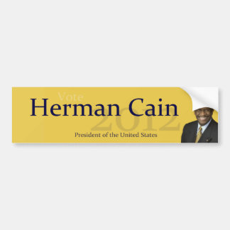 Herman Cain 2012 President of the United States Bumper Sticker