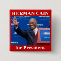 Herman Cain for Presiden button
