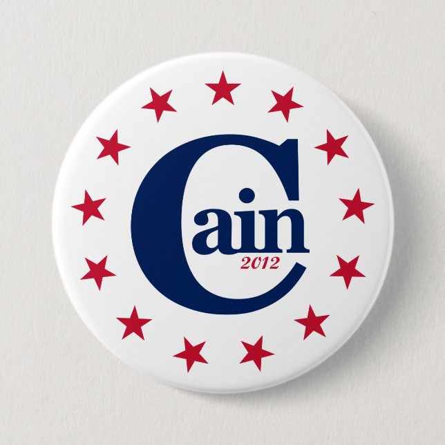 Herman Cain for President 2012 3" Campaign Button (Front)