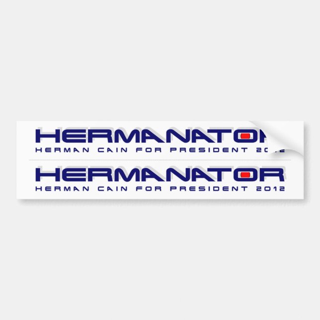 Herman Cain for President 2012 Double Bumper Sticker (Front)