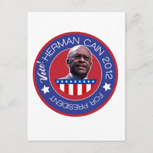 Herman Cain for US President 2012 Postcard