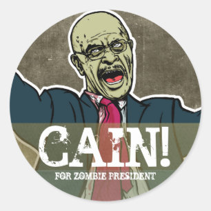 Herman Cain for Zombie President  Sticker