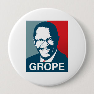 Herman Cain Grope 10 Cm Round Badge