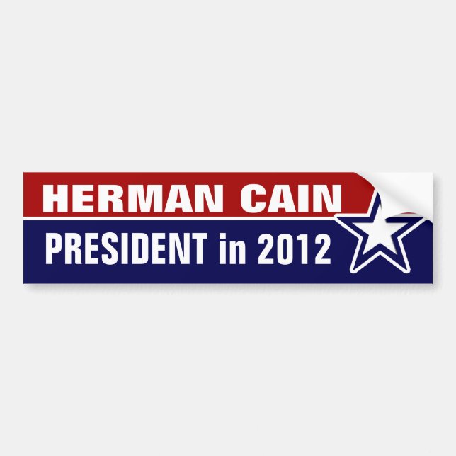 Herman Cain in 2012 Bumper Sticker (Front)