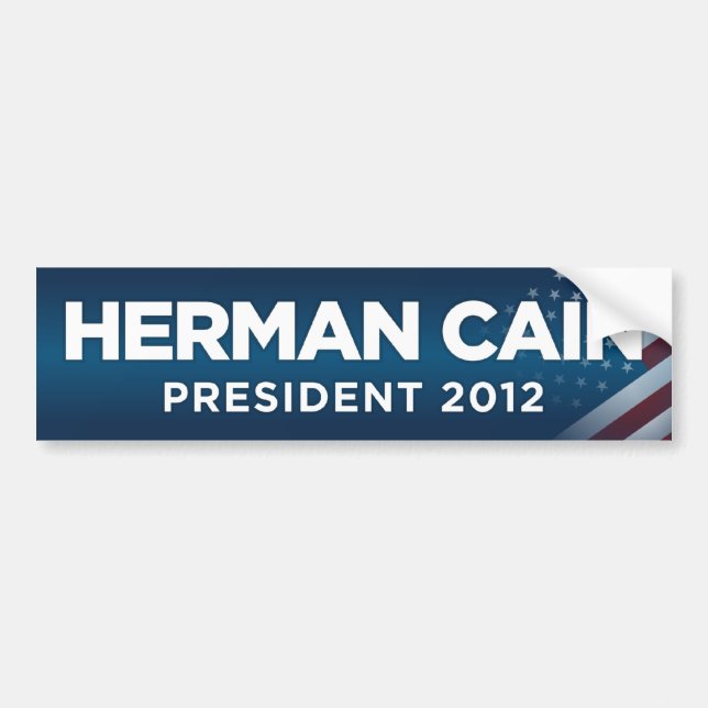 Herman Cain President 2012 Bumper Sticker (Front)