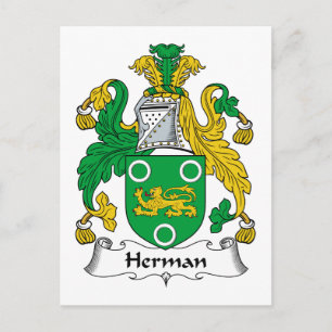 Herman Family Crest Postcard