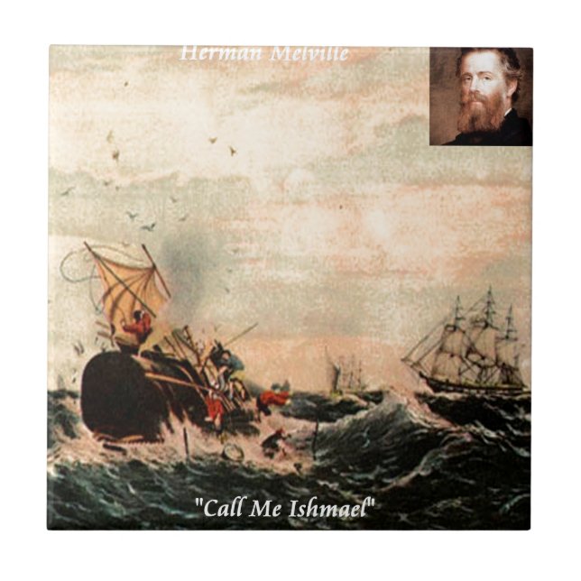 Herman Melville Call Me Ishmael Quote Tile (Front)