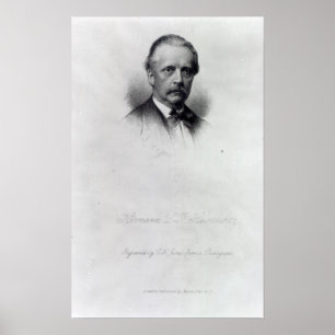 Hermann von Helmholtz, engraved by C.H Jeens Poster