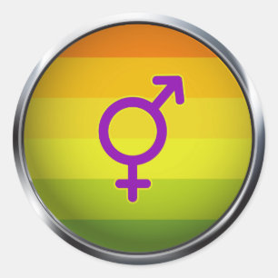 Hermaphrodite Classic Round Sticker