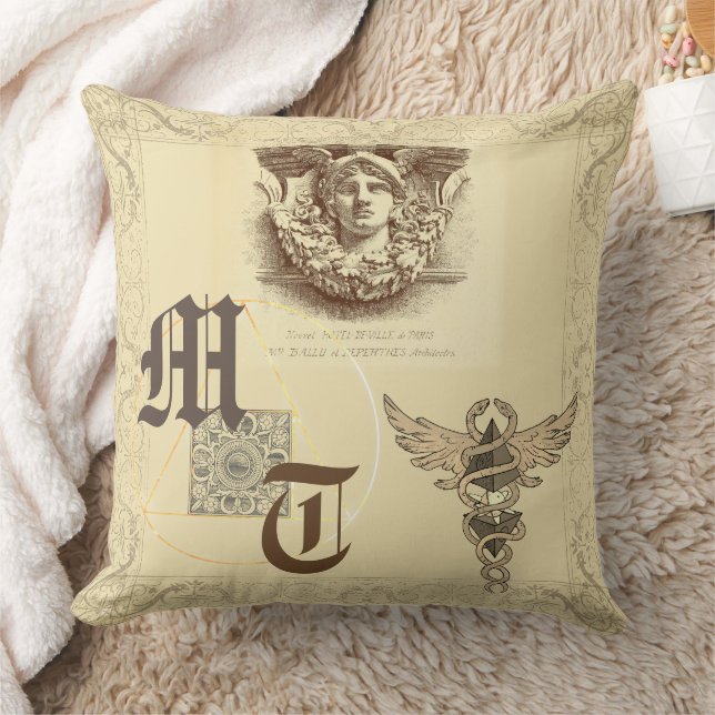 Hermes antique baroque elegant monogram cushion (Blanket)