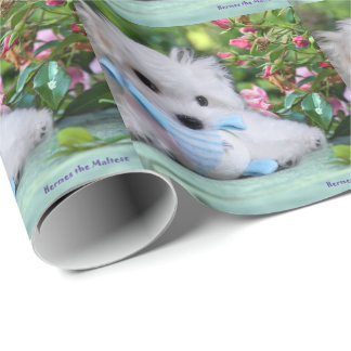 Hermes the Maltese Gift Wrapping Paper
