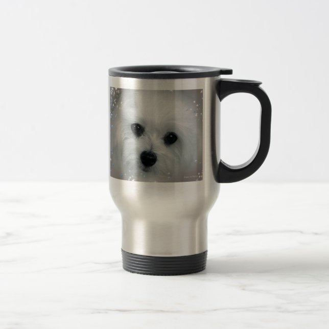 Hermes the Maltese Travel Mug (Right)