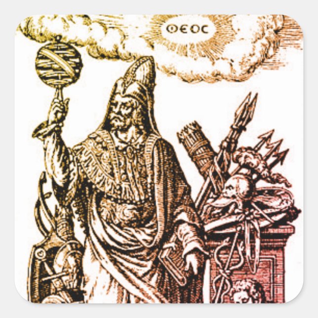 Hermes Trismegistus (Hermes the Thrice-Greatest) Square Sticker (Front)