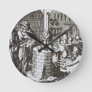 Hermetic Philosophers and an Alchemist, from 'Muse Round Clock