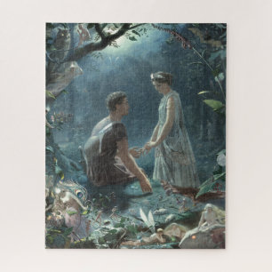 Hermia Lysander & fairies Midsummer Night Dream Jigsaw Puzzle