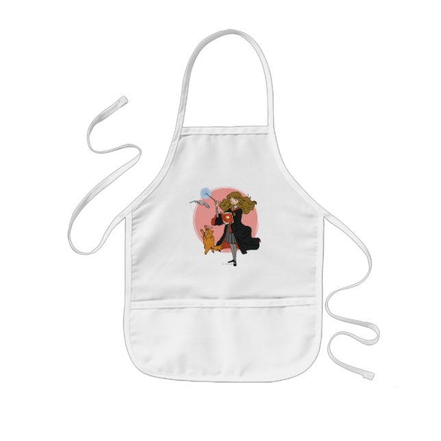 Hermione and Crookshanks Wingardium Leviosa Kids Apron (Front)
