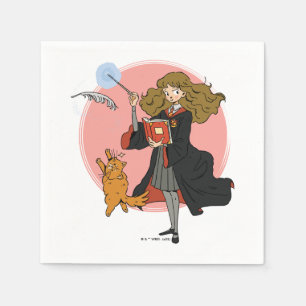 Hermione and Crookshanks Wingardium Leviosa Napkin