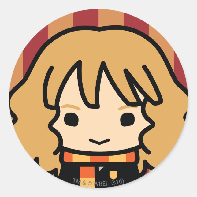 Hermione Granger Cartoon Character Art Classic Round Sticker (Front)