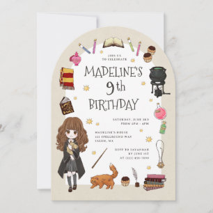 Hermione Granger Magical Birthday Celebration Invitation
