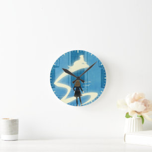 Hermione Granger Patronus Painting Round Clock