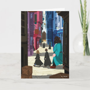 Hermione, HARRY POTTER™, & Hagrid in Diagon Alley Card