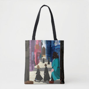 Hermione, HARRY POTTER™, & Hagrid in Diagon Alley Tote Bag