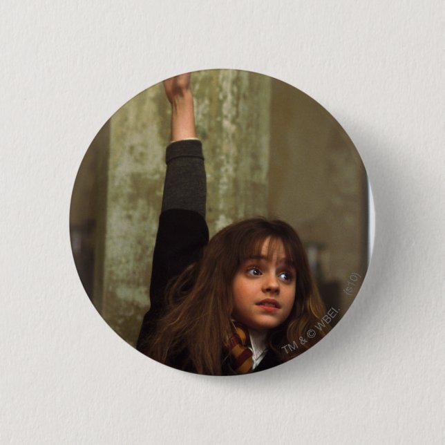 Hermione raises her hand 6 cm round badge (Front)