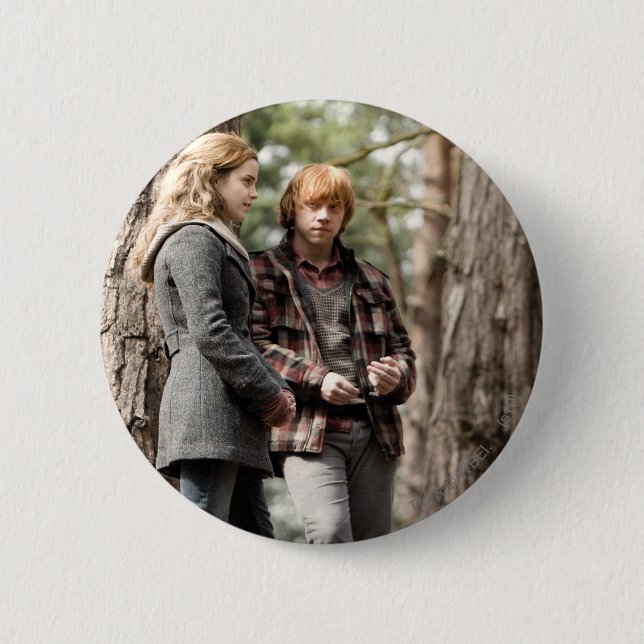 Hermione, Ron, and Harry 2 6 Cm Round Badge (Front)