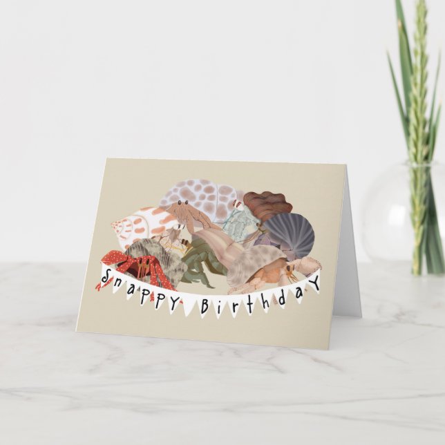 Hermit Crab Birthday Card (Front)