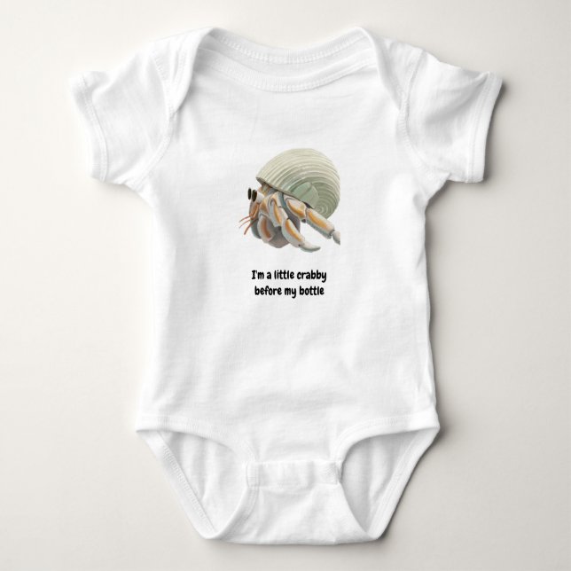 Hermit Crab Bodysuite and One Piece Baby Bodysuit (Front)
