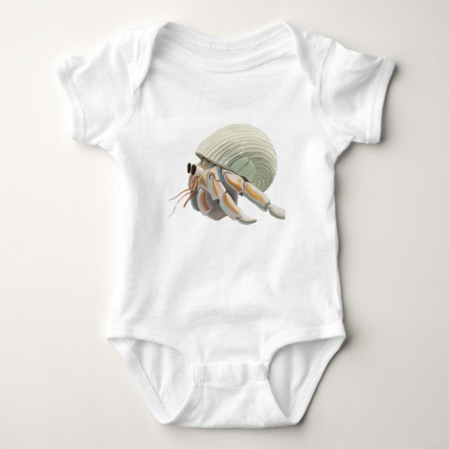 Hermit Crab Bodysuite and One Piece Baby Bodysuit (Front)