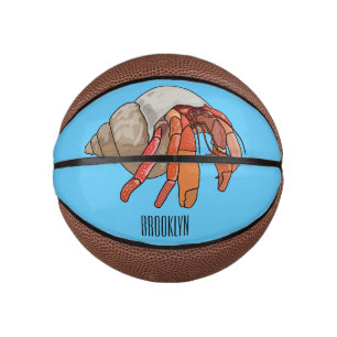 Hermit crab cartoon illustration mini basketball