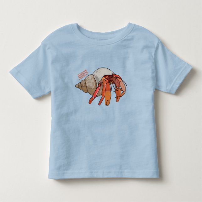 Hermit crab cartoon illustration toddler T-Shirt (Front)