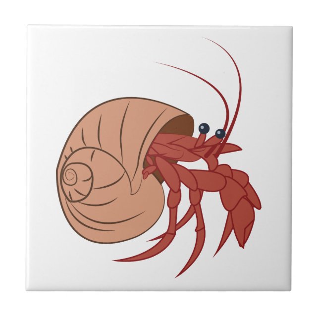 Hermit Crab Ceramic Tile (Front)