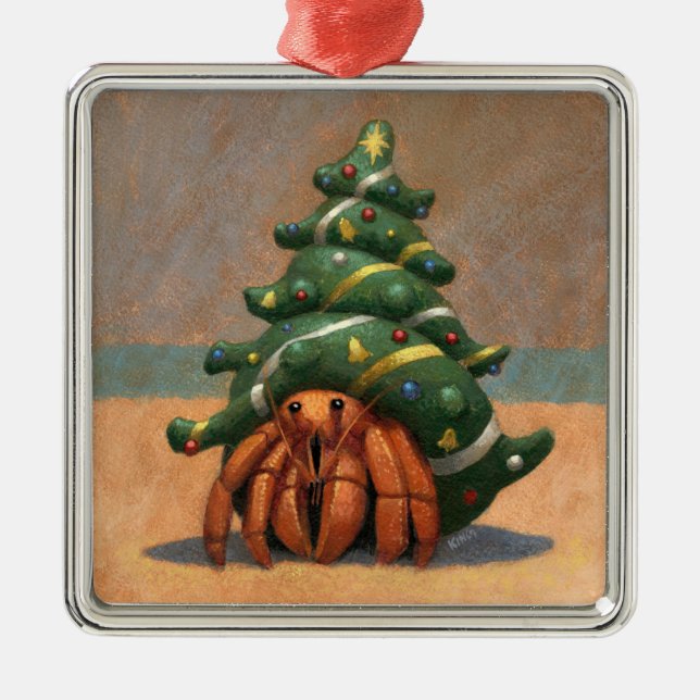 Hermit Crab Christmas Ornament (Front)