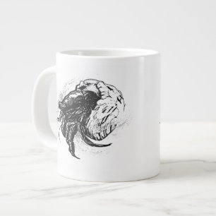 Hermit Crab in Black Large Coffee Mug
