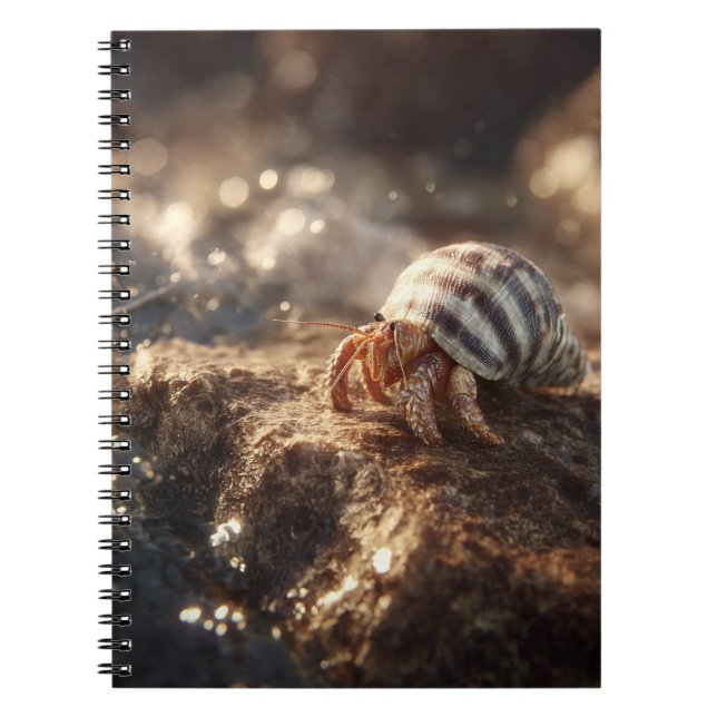 Hermit Crab on Rock Notebook (Front)