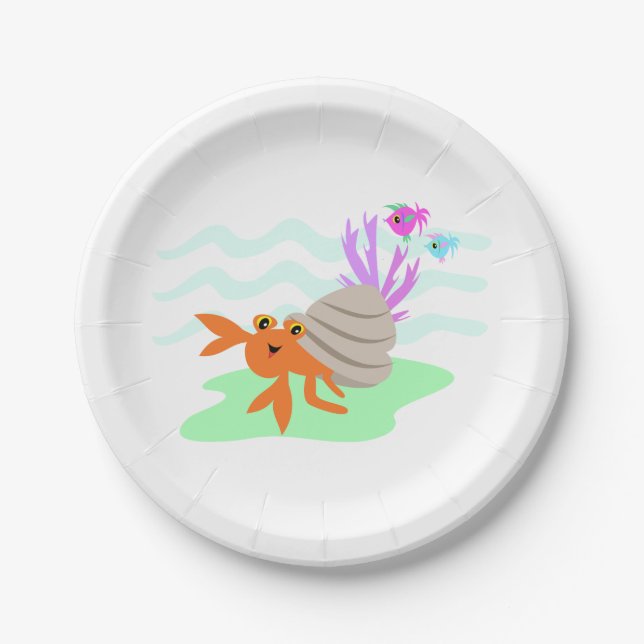 Hermit Crab Paper Plate (Front)