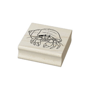 Hermit Crab Rubber Stamp