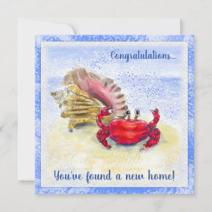 Hermit Crab & Shell New Home Card