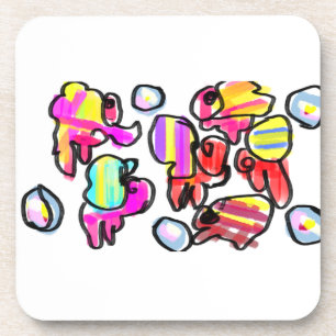 Hermit crabs summer coaster